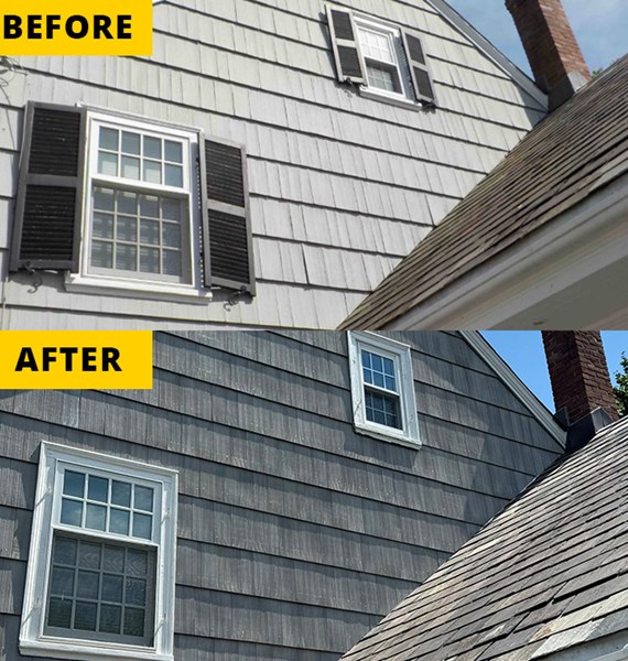 siding installation before and after in Massachusetts