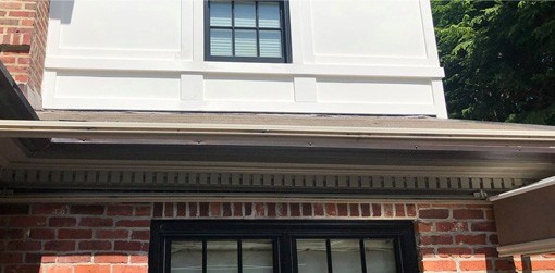 wood gutter installation in Westwood