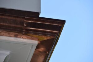 Hanscom AFB Copper Gutters on home