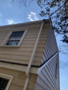 Downspouts on a home.