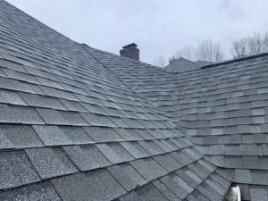 Asphalt shingle roofing material.